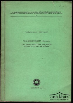 Könyv: Ady-bibliografia 1896-1970