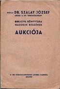 Online antikvárium: Árverési közlöny. Könyvaukció