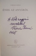 Online antikvárium: Ének az anyáról. Dedikált!